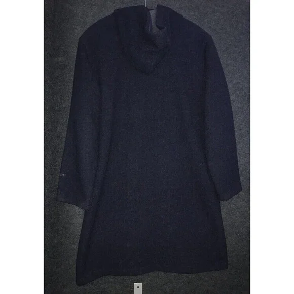 Woolrich Jacket Women's‎ Medium Wool Parka Long Coat Deep Navy Blue Horn Toggles - Picture 8 of 11